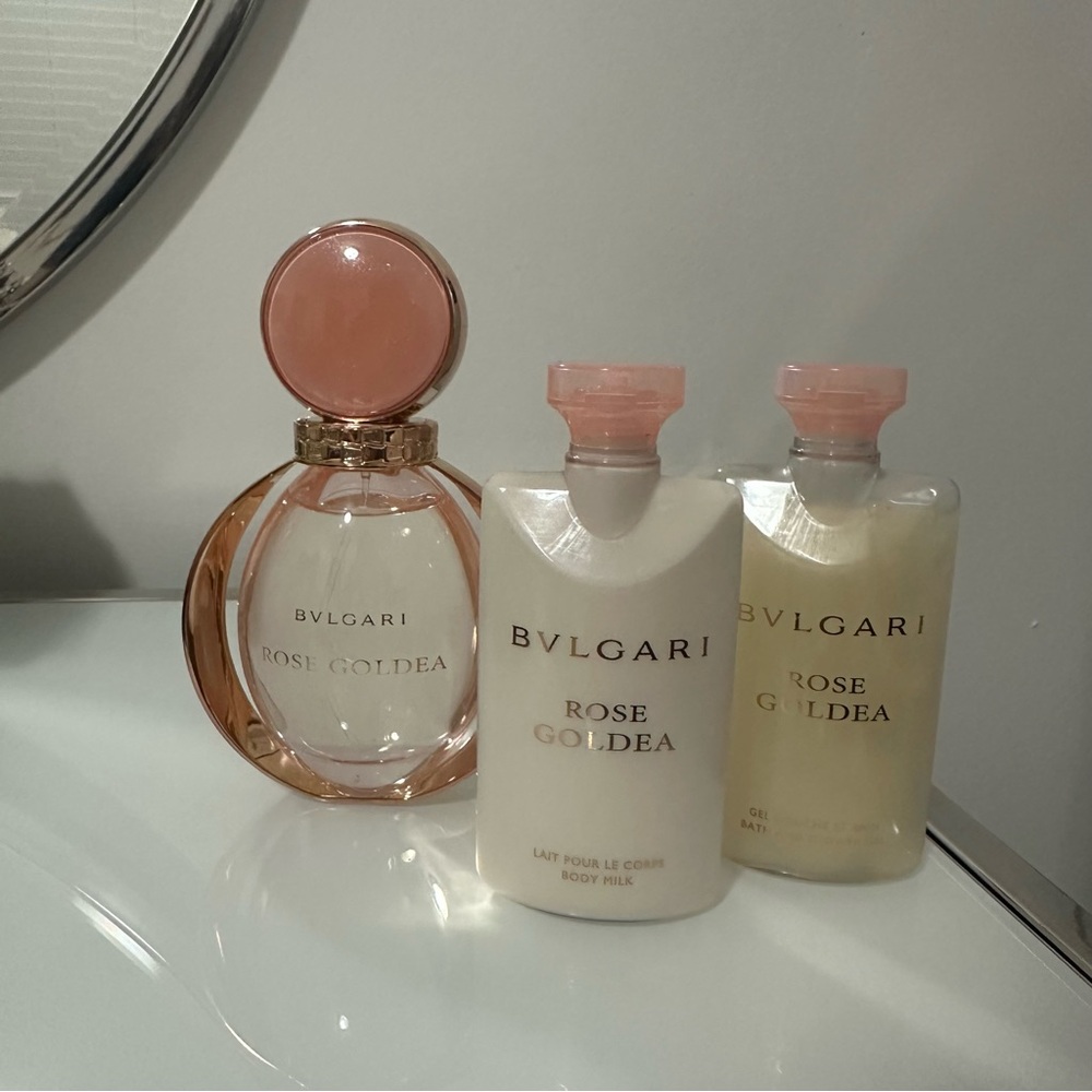 Bvlgari Rose Goldea Perfume 3 oz & Lotion / Shower Gel 2.5 oz Set
